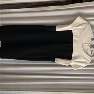 NY & Co color block black & white dress
